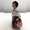 Mini Frida Kaho Doll in Embroidered White Huipil