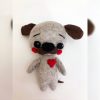 felt dog2 Miniature Felt Dog Doll