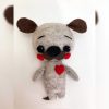 felt dog6 Miniature Felt Dog Doll