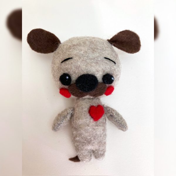 felt dog6 Miniature Felt Dog Doll