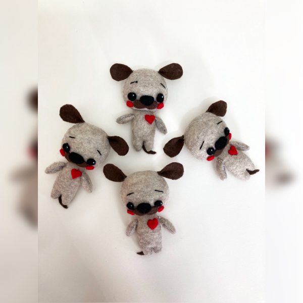 felt dogs Miniature Felt Dog Doll